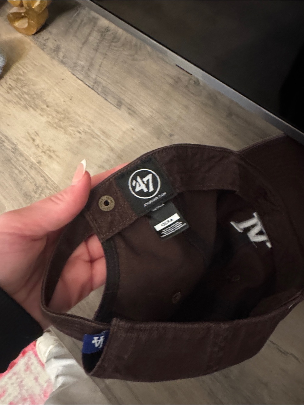 '47 Brown Baseball Cap with White Logo - Picture 2 of 2
